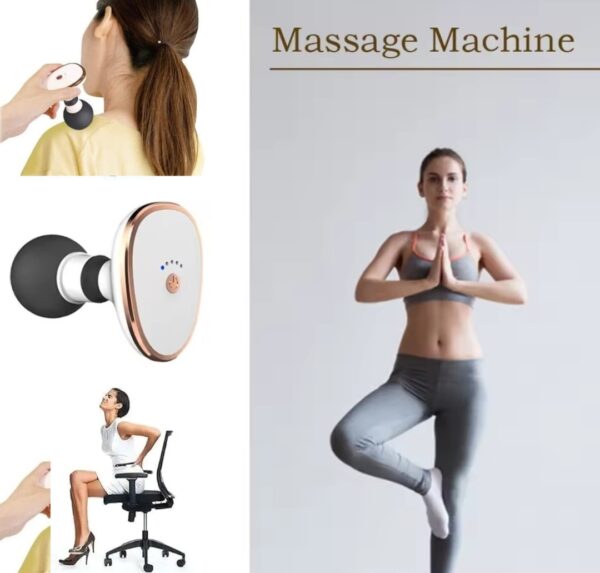 Mini Masseur Portable – Masseur Corporel Personnel – Pour Soulager la Douleur et Détendre Les Tissus Profonds - Blanc