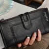 Portefeuille Cuir De Haute Qualité - Téléphone Portable - Multicartes - Unixe - Élégant - Noir