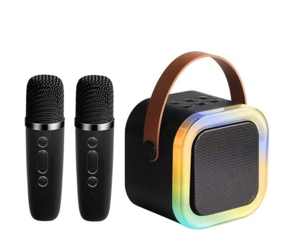 Haut Parleur Bluetooth K12 avec 2 Micro Karaoké Sans Fil Noir