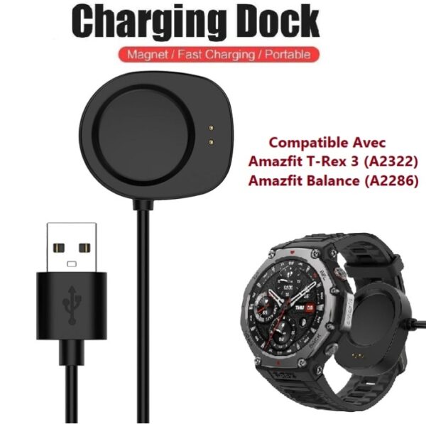 Câble De Charge Magnétique Pour Montre Connectée Amazfit