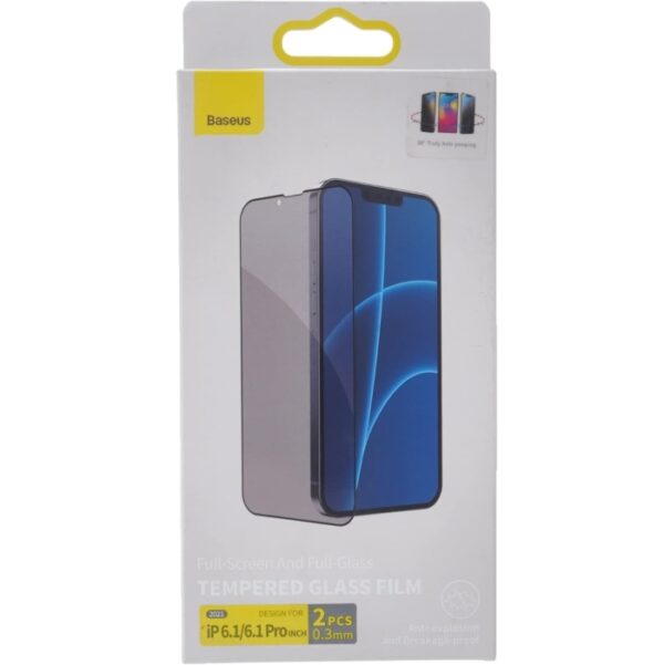 2 Films De Protection Baseus Pour iPhone 13 & 13 Pro Noir
