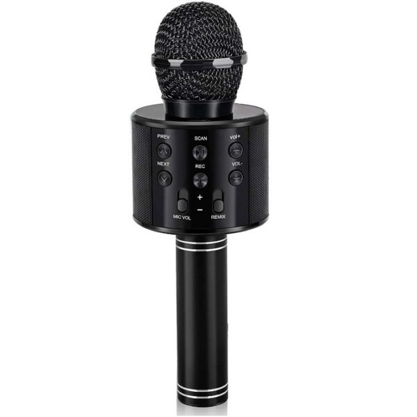 Microphone Karaoké Bluetooth 4 en 1-Noir