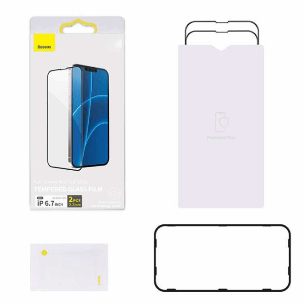 2 Film De Protection Verre Trempé Baseus iPhone 13 Pro Max