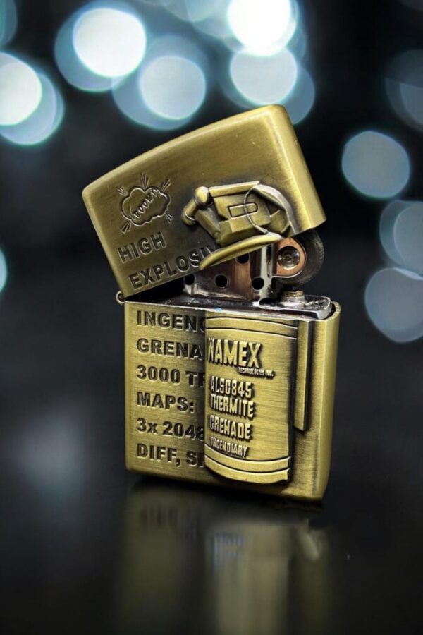 Coffret Briquet De Luxe Métallique 3D Avec Filtre