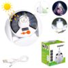Lampe Solaire En Forme Ballon – Étanche – 5 Modes D’éclairage -Rechargeable – Portable Avec Crochet