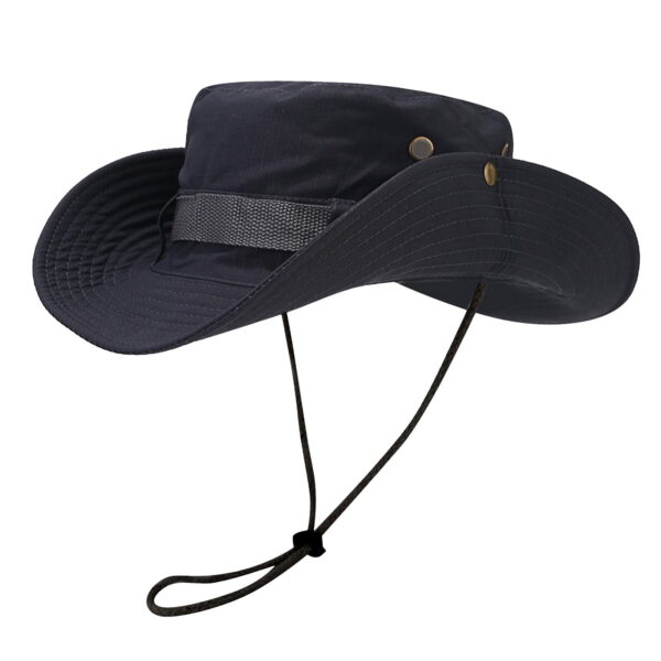 Chapeau De Seau Unisexe – Protection Solaire Extérieure – Respirant – Pliable – Rayé Décontracté – Doux – Gris Foncé