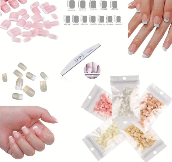 36 Faux Ongles Moyens Avec 36 Autocollants – Motif Dégradé Fait Main – Avec Lime Cadeau