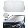Pare-soleil Universel PLIABLE 150cm/70cm- Protection contre les UV pour Pare-Brise et Tableau de Bord