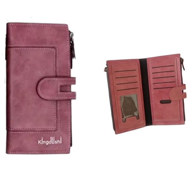 Portefeuille Cuir De Haute Qualité – Téléphone Portable – Multicartes – Grand – Élégant – Unixe – Violet