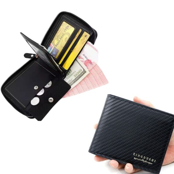 Portefeuille Court pour Homme - Pince à Billets Multi-Cartes - Grande Capacité - Simple