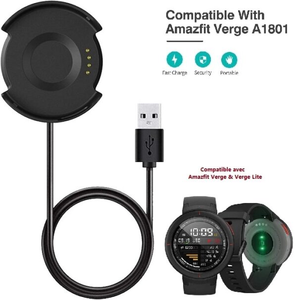 Chargeur pour Amazfit Verge Lite A1818 & Verge Smart Watch