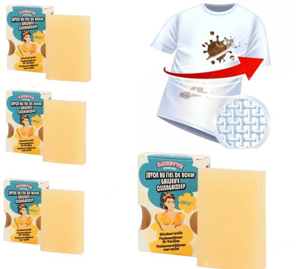 Pack De 4 Savon à Lessive Anti Tache – Élimine Toutes Les Saletés Profondes Comme Si Elles N’avaient Jamais Existé