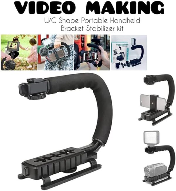 Stabilisateur De Caméra Portable – Microphone et Support De Diffusion en Direct – pour Téléphones Mobiles Android