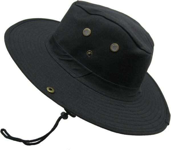 Chapeau De Soleil Pliable à Large Bord Avec Protection UV – Unisexe Noir
