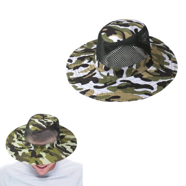 Chapeau De Soleil Camouflage En Coton Pour La Pêche