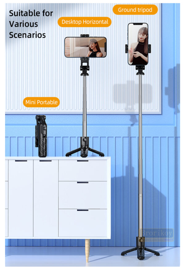 Perche à Selfie Portable Extensible Avec Trépied et Télécommande