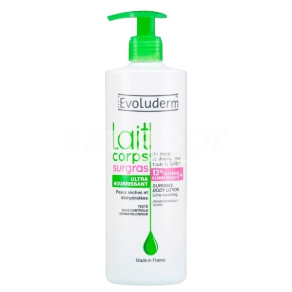 Evoluderm Lait Corps Surgras Ultra Nourrissant 500 Ml