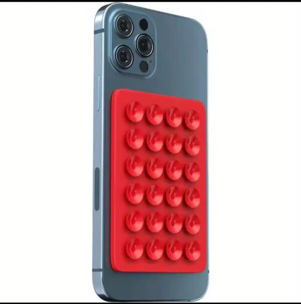 Support de Fixation en Silicone avec Ventouses pour Téléphone Rouge