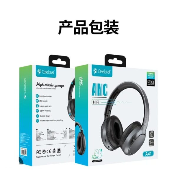 Casque Sans Fil Bluetooth Célébrate A41 ANC 33H