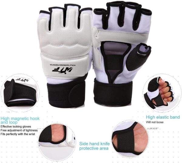 Gants d'entraînement de taekwondo professionnels respirants, sac de frappe, kickboxing (taille M)