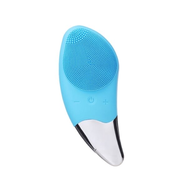 Sonic Mini Brosse Électrique Silicone Pour Nettoyage Visage Bleu