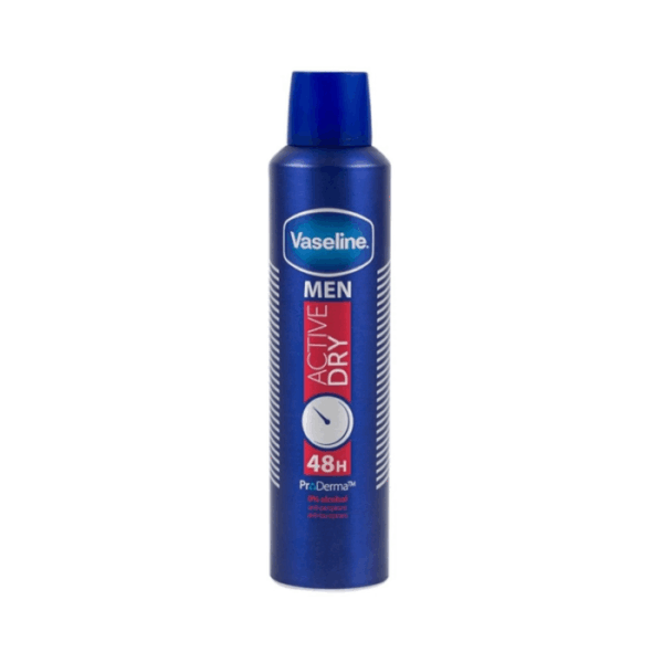 Vaseline Déodorant Homme Active Dry 48 Heures De Protection 250 Ml