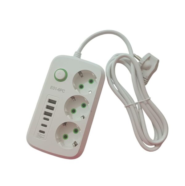 Rallonge Multiprise avec 3 USB - 3 Prises - 3 type C