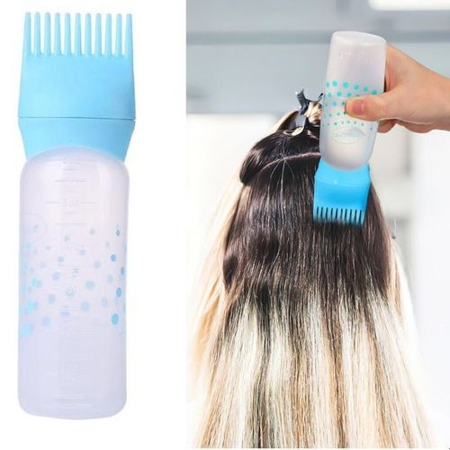 Bouteille Avec Peigne En Plastique Pour Teinture Des Cheveux Avec Echelle Graduée 120 Ml