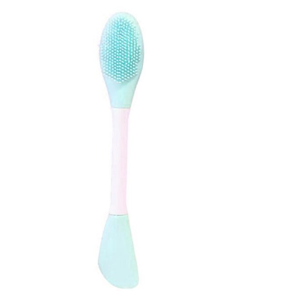 Brosse En Silicone Bleu À Double Extrémité Pour Masque