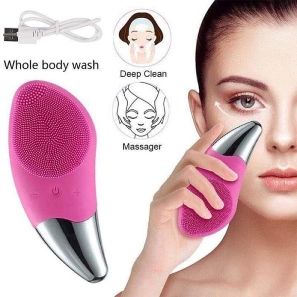 SONIC Brosse Nettoyante Électrique En Silicone Pour Le Visage Rose