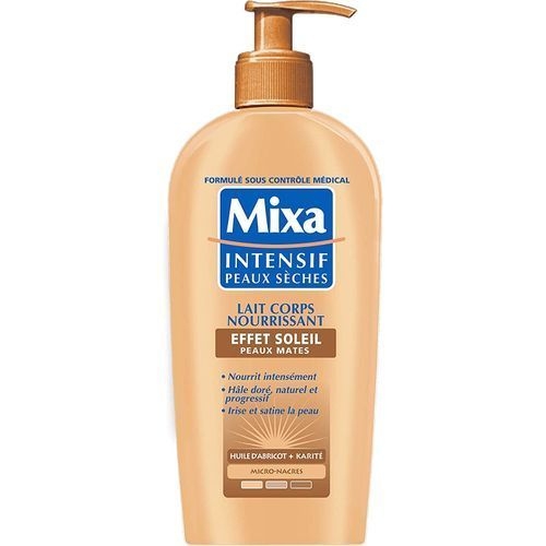 MIXA Intensif Peaux Sèches Lait Corps Nourrissant Effet Soleil Autobronzant 250 Ml