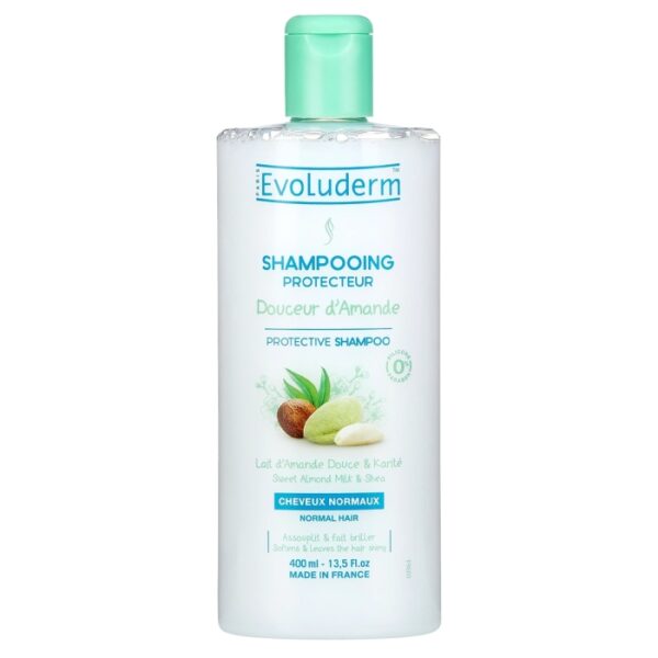 EVOLUDERM Shampoing Protecteur Douceur D'Amande Pour Brillance Des Cheveux 400 Ml