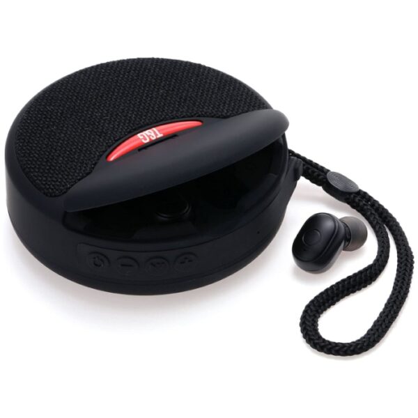2-En-1 Mini Haut-Parleur Bluetooth Et Écouteur Sans Fil T&G TG808 - Noir