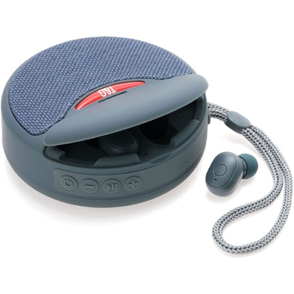 2-En-1 Mini Haut-Parleur Bluetooth Et Écouteur Sans Fil T&G TG808 - Gris