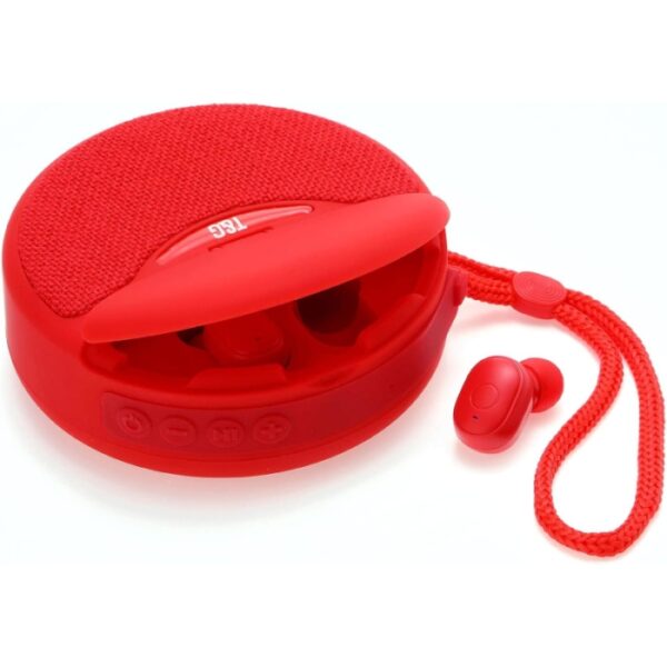 2-En-1 Mini Haut-Parleur Bluetooth Et Écouteur Sans Fil T&G TG808 - Rouge