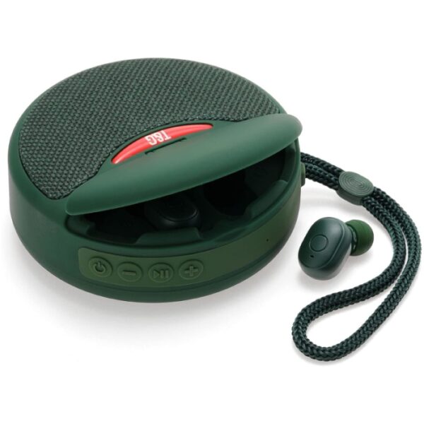 2-En-1 Mini Haut-Parleur Bluetooth Et Écouteur Sans Fil T&G TG808 - Vert