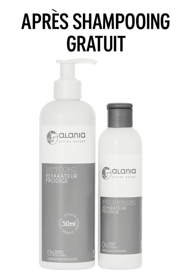 ALANIA Shampooing Réparateur Prodige 400ML + Après shampooing Gratuit 250ml