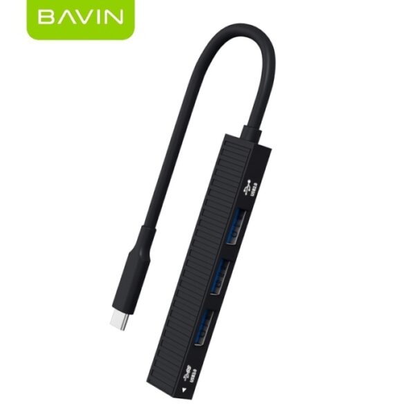 Adaptateur USB-C 4 Ports USB Bavin HUB-14 - Noir