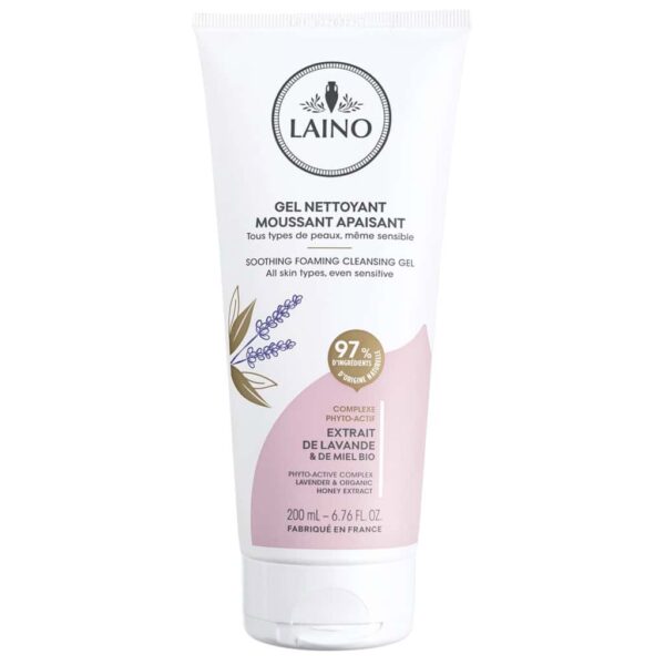 Gel Nettoyant Moussant Apaisant 200ml Laino DLC 12/2025